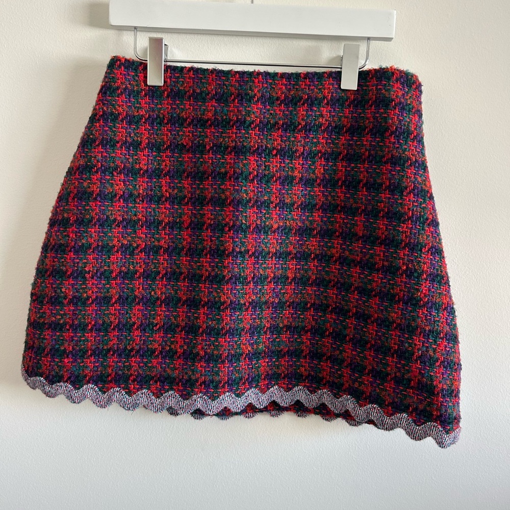 English Factory - Plaid Red and Green Women's Skirt